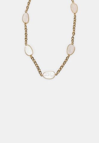 Ceinture en métal avec pierres colorées et chaîne