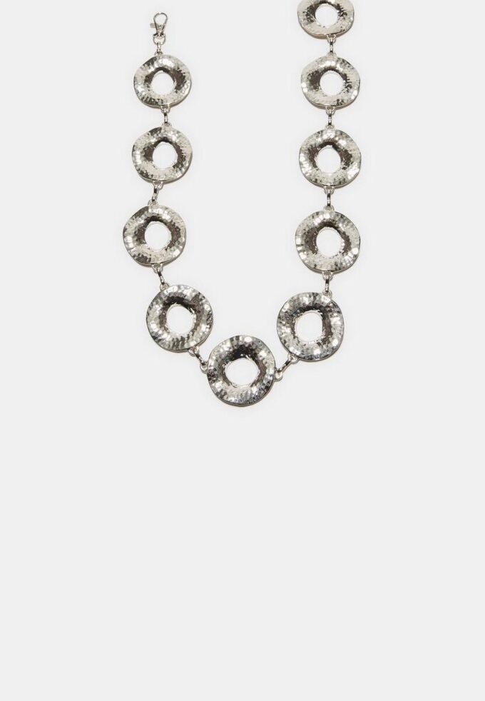 Ceinture en métal avec plaques rondes