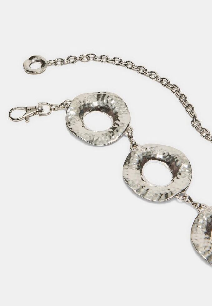 Ceinture en métal avec plaques rondes