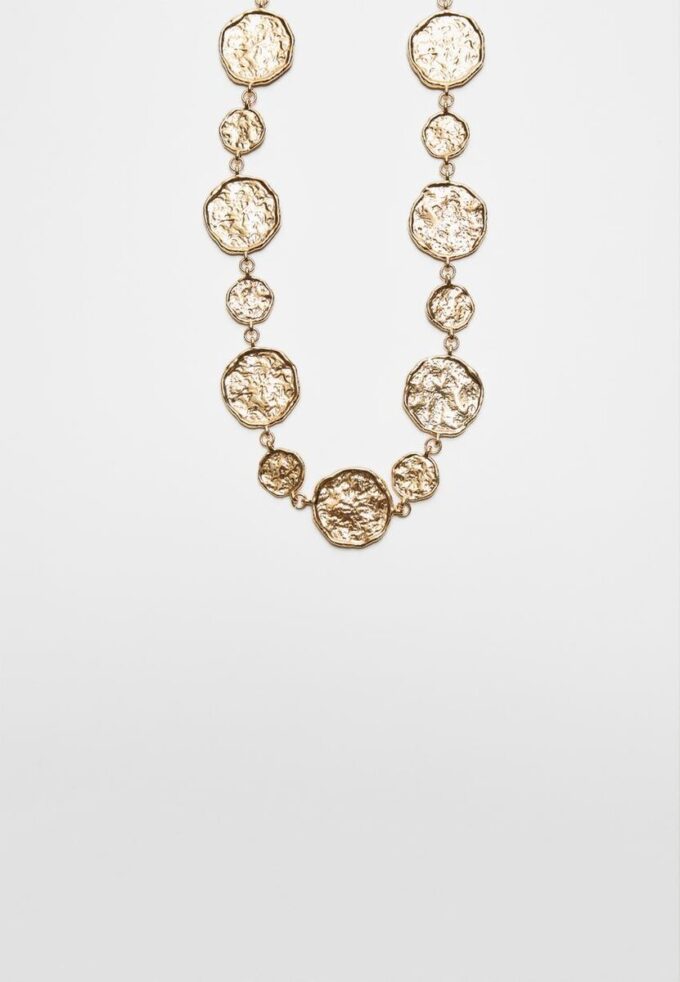 Ceinture en métal avec plaques rondes