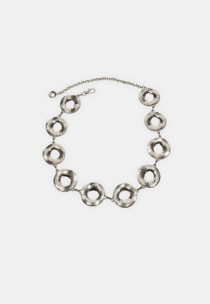 Ceinture en métal avec plaques rondes