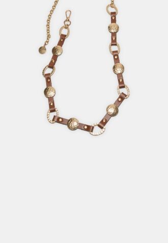 Ceinture en métal effet cuir