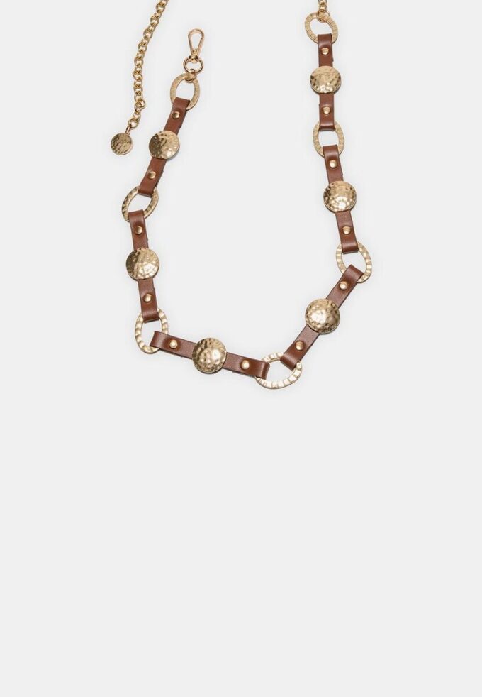 Ceinture en métal effet cuir