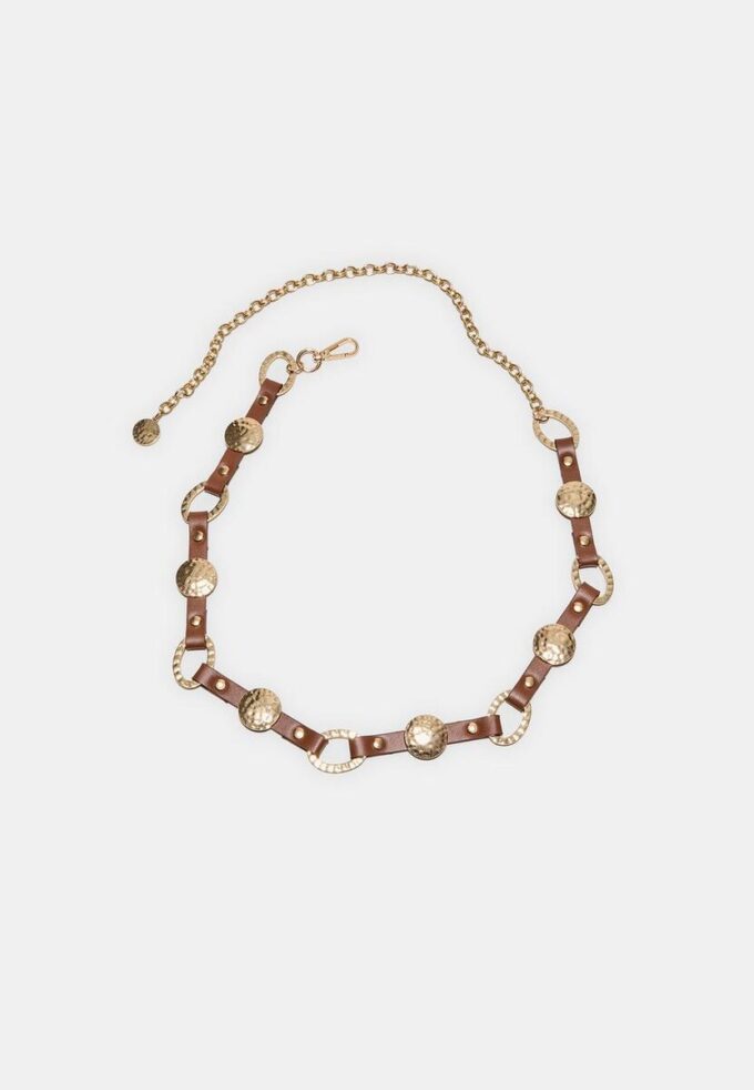 Ceinture en métal effet cuir