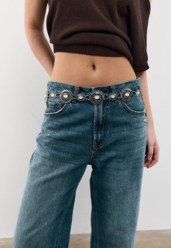 Ceinture à maillons floraux