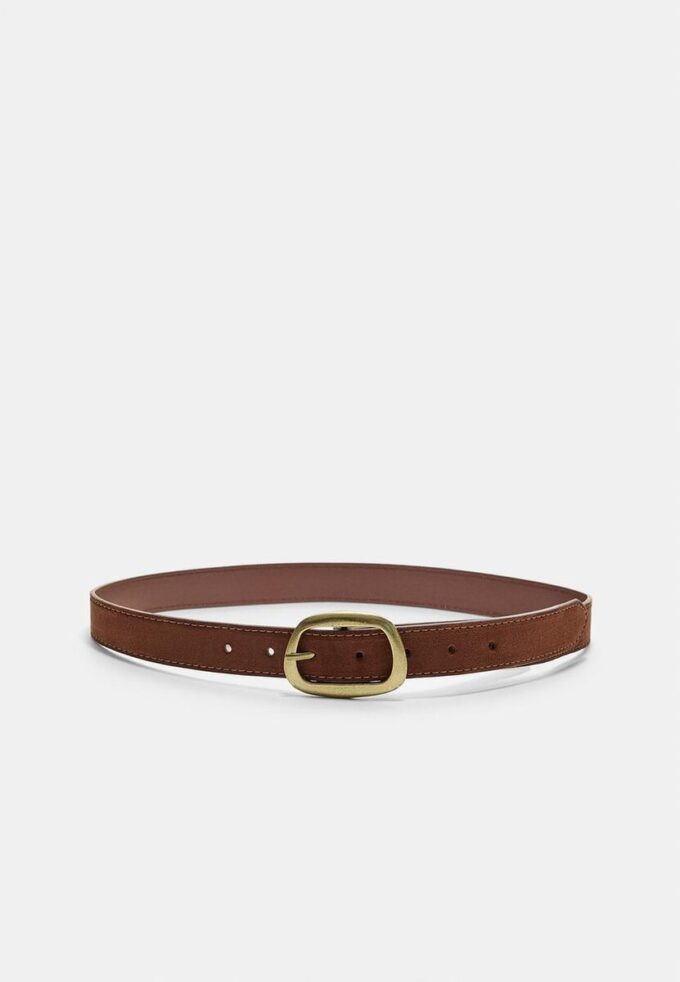 Ceinture surpiquée avec boucle asymétrique