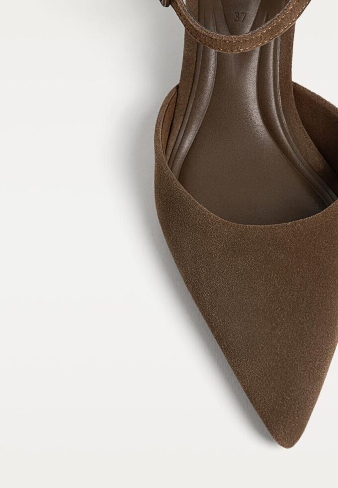 Chaussures en cuir à talons bobines