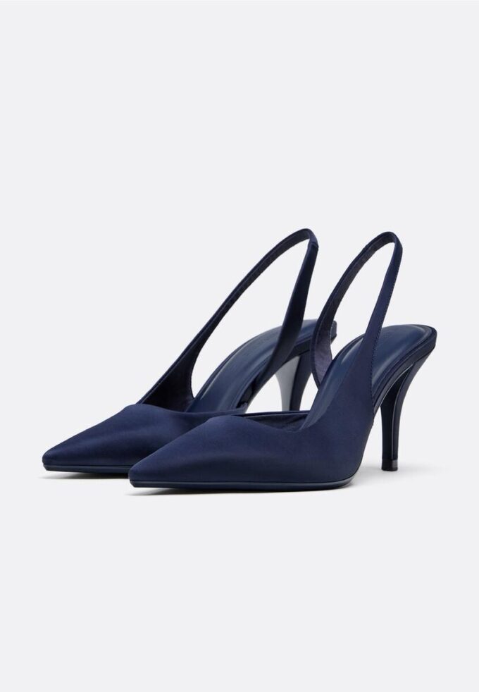 Chaussures à talons effet satin