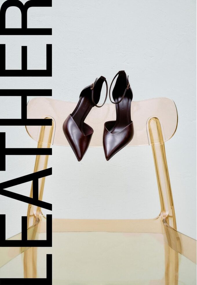 Chaussures à talons en cuir