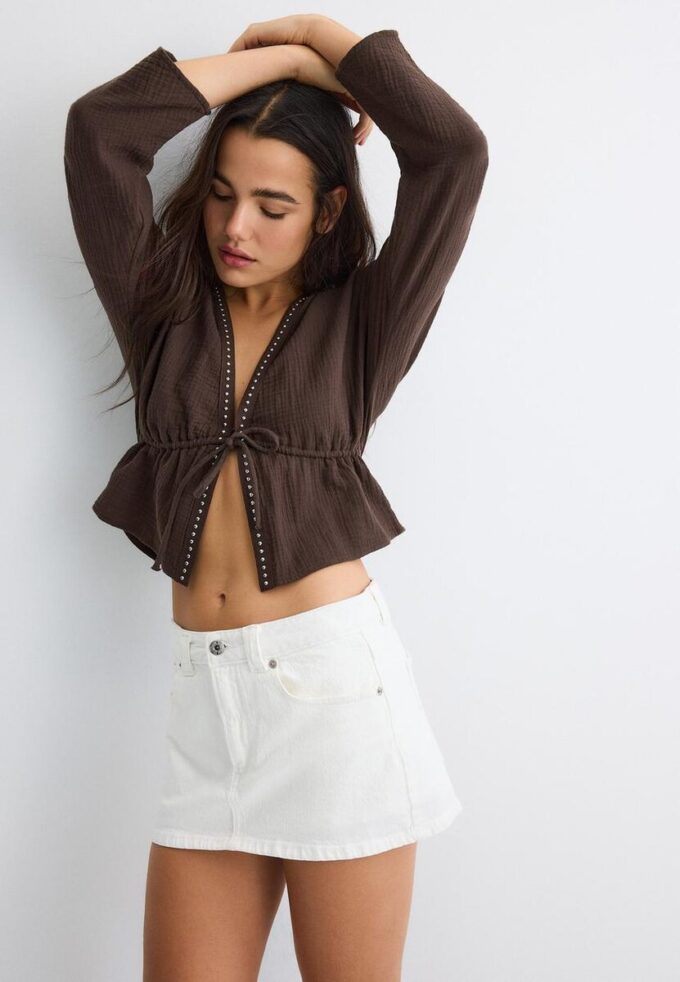 Chemise ajourée cloutée Chemise ajourée cloutée