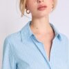 Chemise ajustée basique à rayures