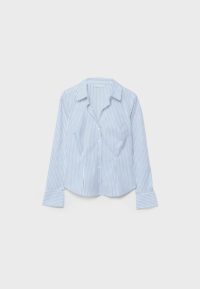 Chemise ajustée basique à rayures Chemise ajustée basique à rayures