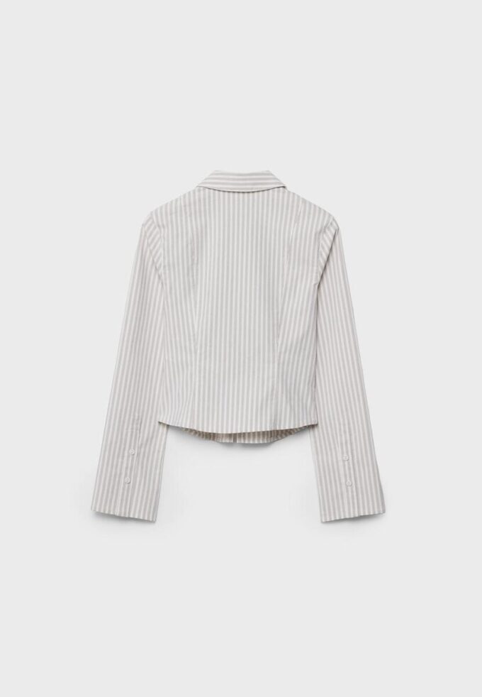 Chemise ajustée en bengaline avec double fermeture éclair