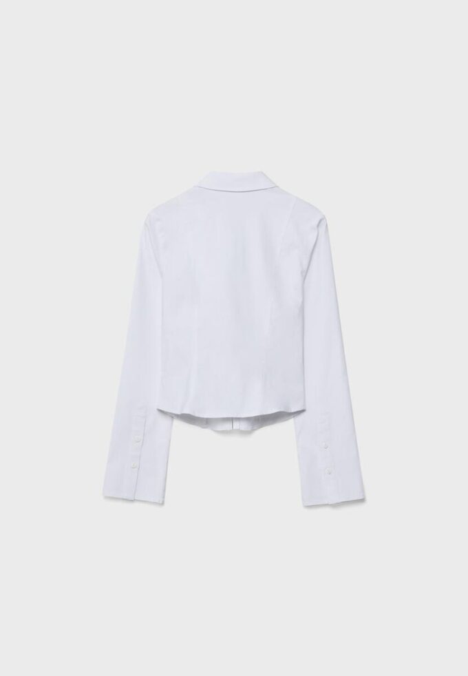 Chemise ajustée en bengaline à double fermeture éclair