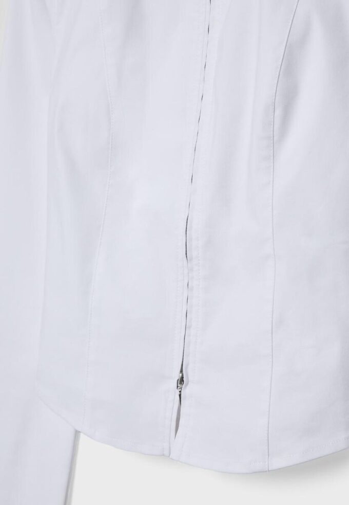 Chemise ajustée en bengaline à double fermeture éclair