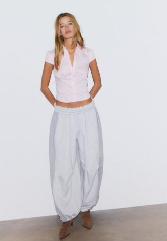 Chemise ajustée à manches courtes