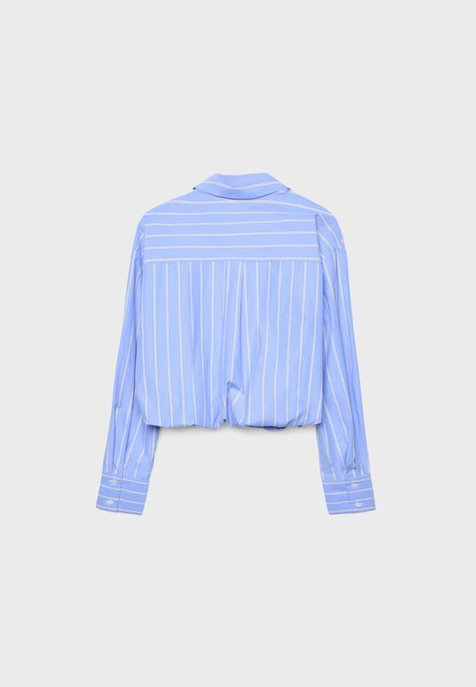 Chemise ballon en deux matières