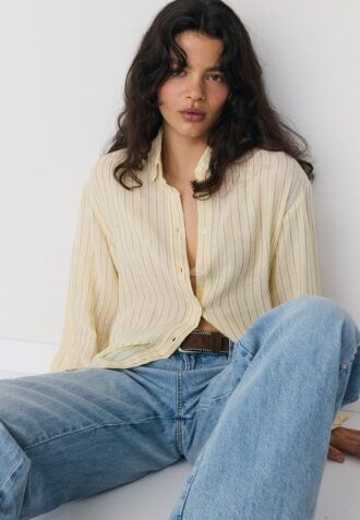 Chemise basique en double tissu