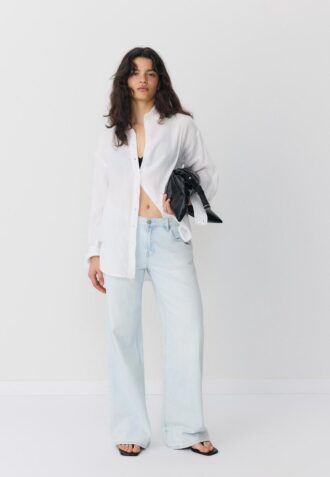 Chemise basique en double tissu