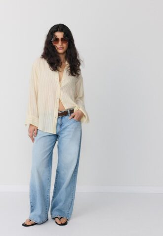 Chemise basique en double tissu