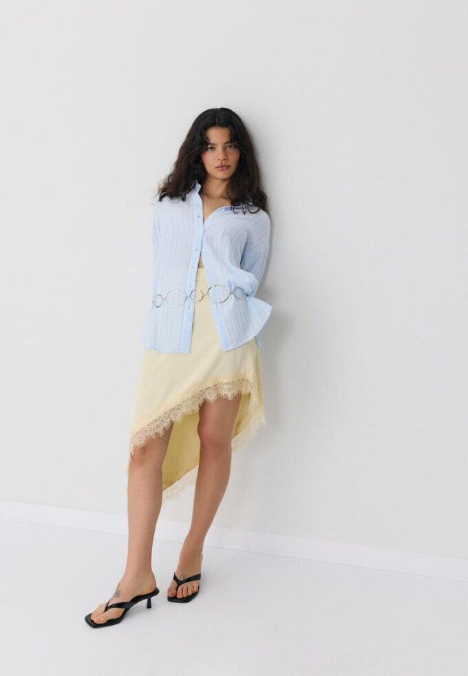 Chemise basique en double tissu