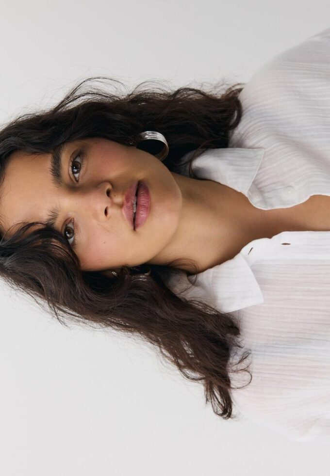 Chemise basique en double tissu