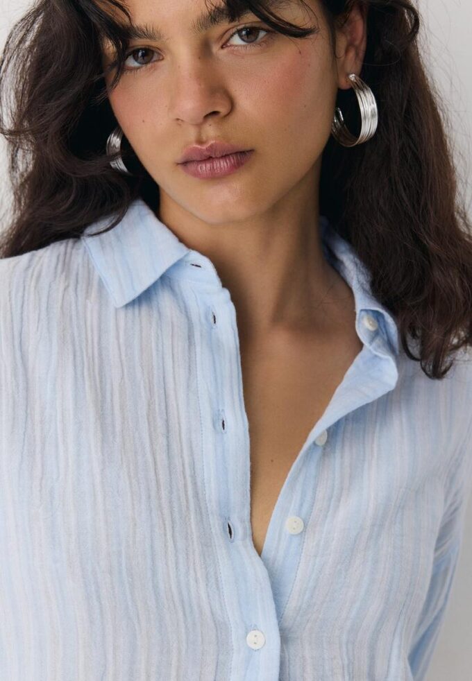 Chemise basique en double tissu