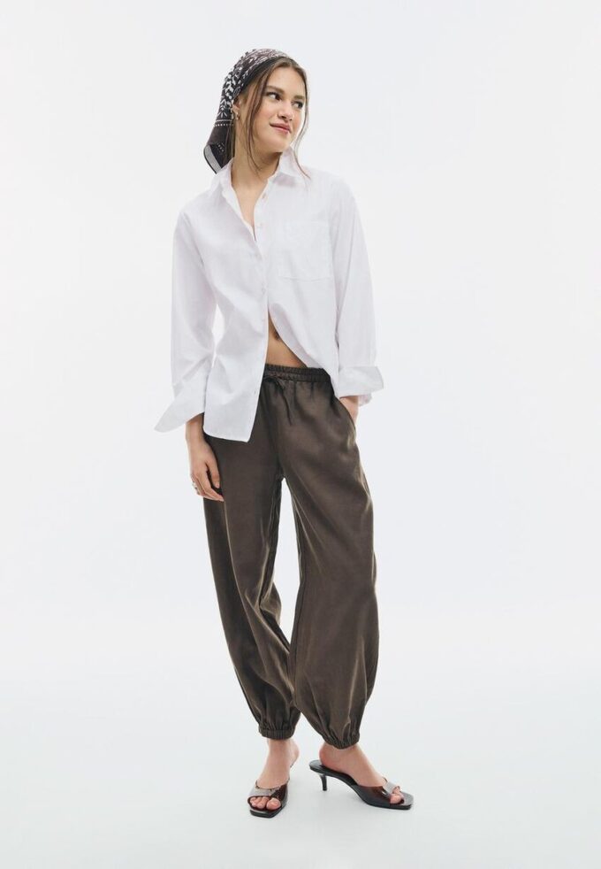 Chemise basique en popeline avec poche