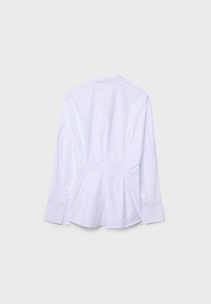 Chemise en popeline à plis