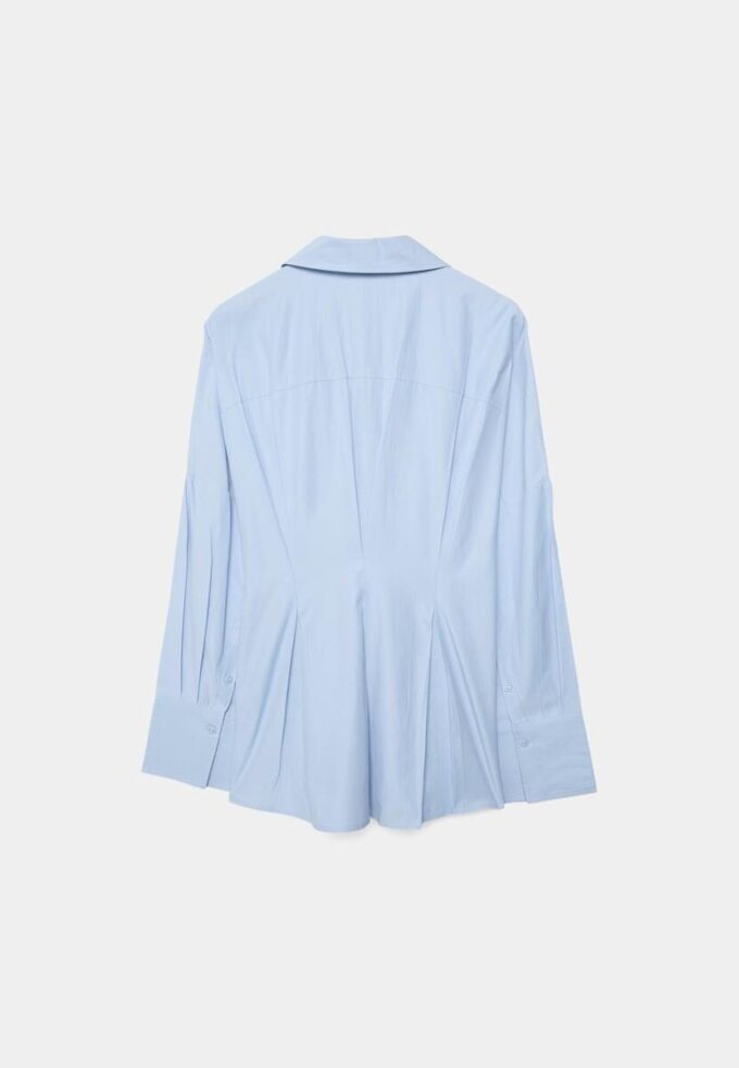 Chemise en popeline à plis Chemise en popeline à plis