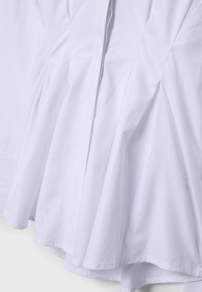 Chemise en popeline à plis