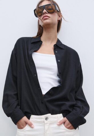 Chemise fluide effet lin