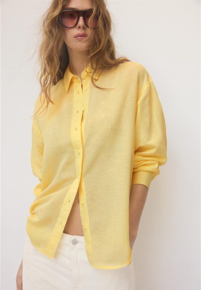 Chemise fluide effet lin