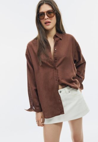 Chemise fluide effet lin