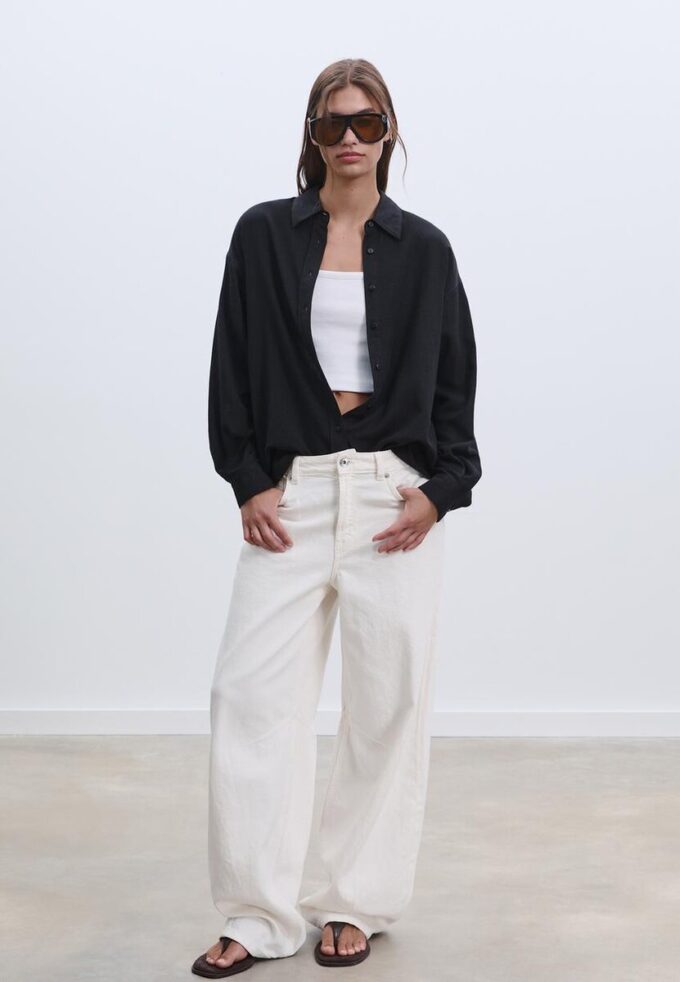 Chemise fluide effet lin