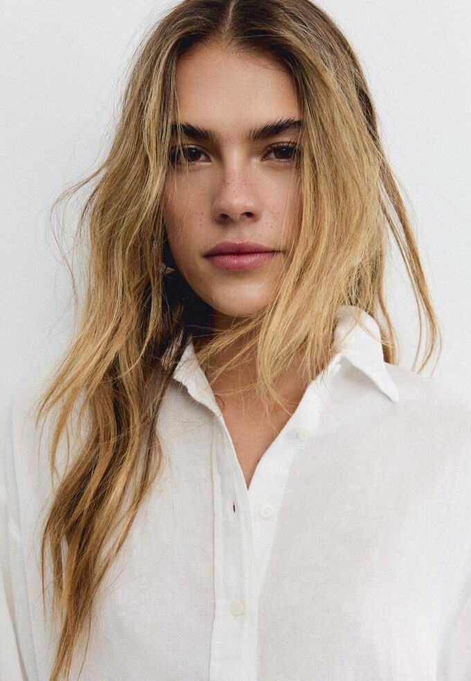 Chemise fluide effet lin