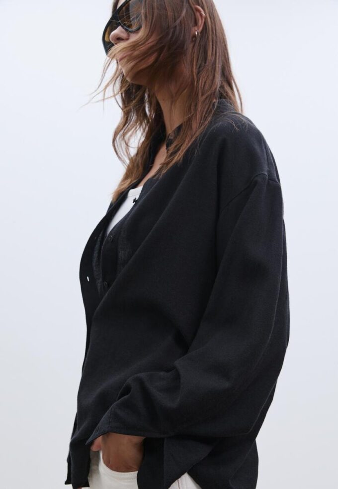 Chemise fluide effet lin