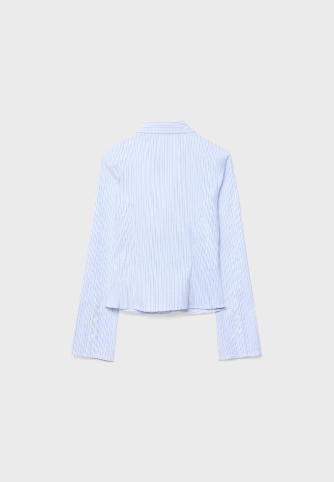 Chemise froncée en bengaline