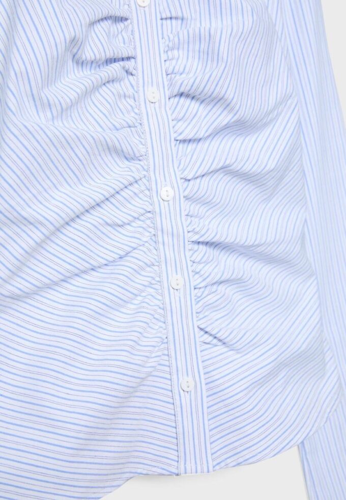 Chemise froncée en bengaline