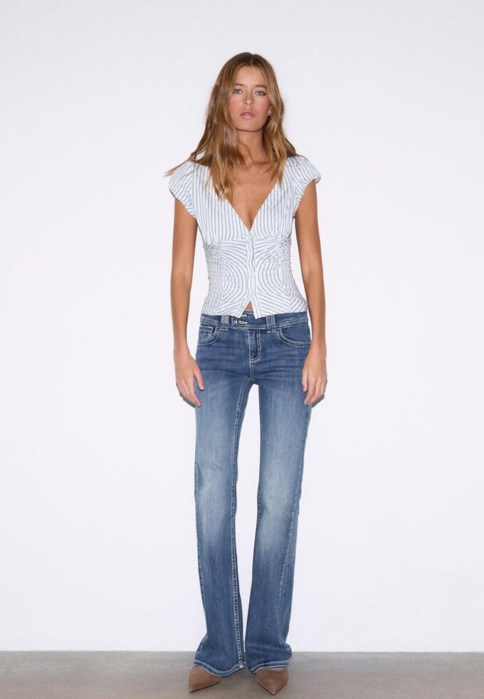 Chemise à manches courtes froncée Chemise à manches courtes froncée