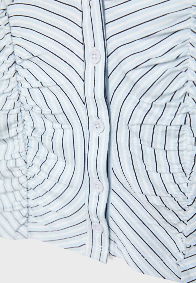 Chemise à manches courtes froncée Chemise à manches courtes froncée