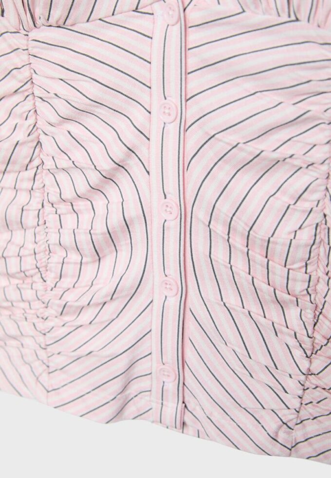 Chemise à manches courtes froncée Chemise à manches courtes froncée