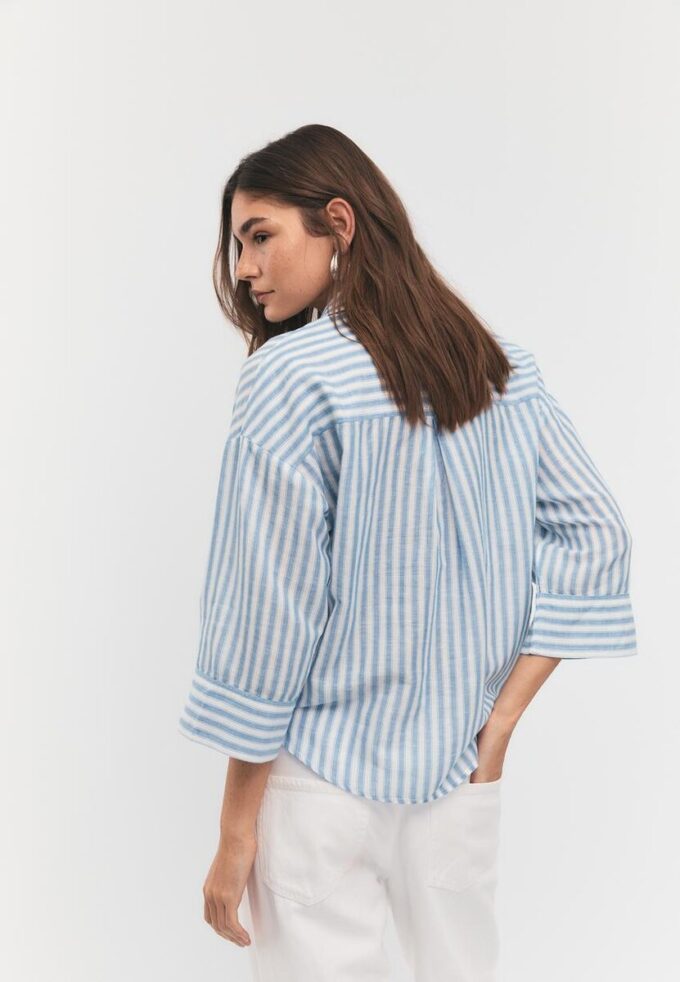 Chemise à manches kimono effet lin Chemise à manches kimono effet lin