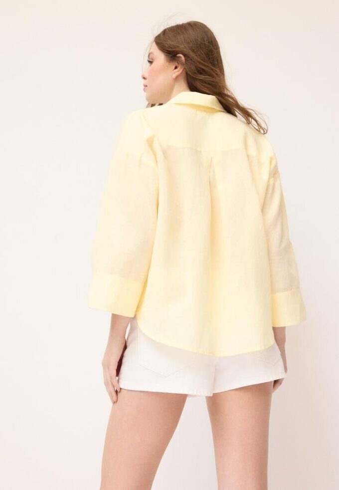 Chemise à manches kimono effet lin Chemise à manches kimono effet lin