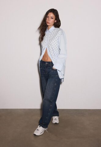 Chemise oversize à clous