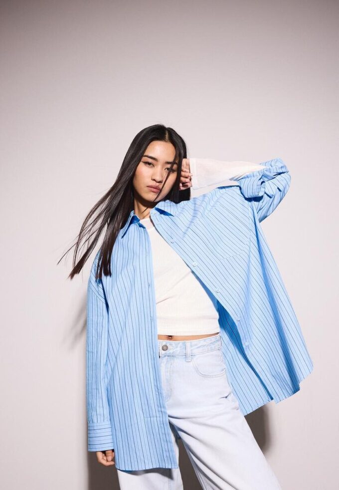 Chemise oversize à rayures