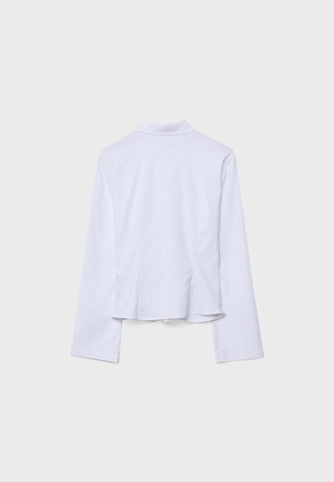 Chemise unie froncée