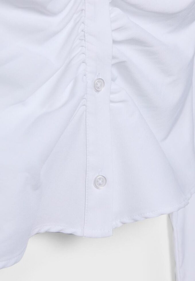 Chemise unie froncée