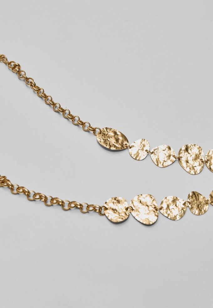 Collier lariat texturé