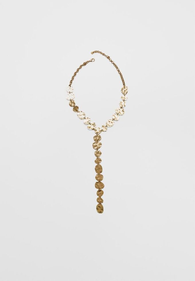 Collier lariat texturé